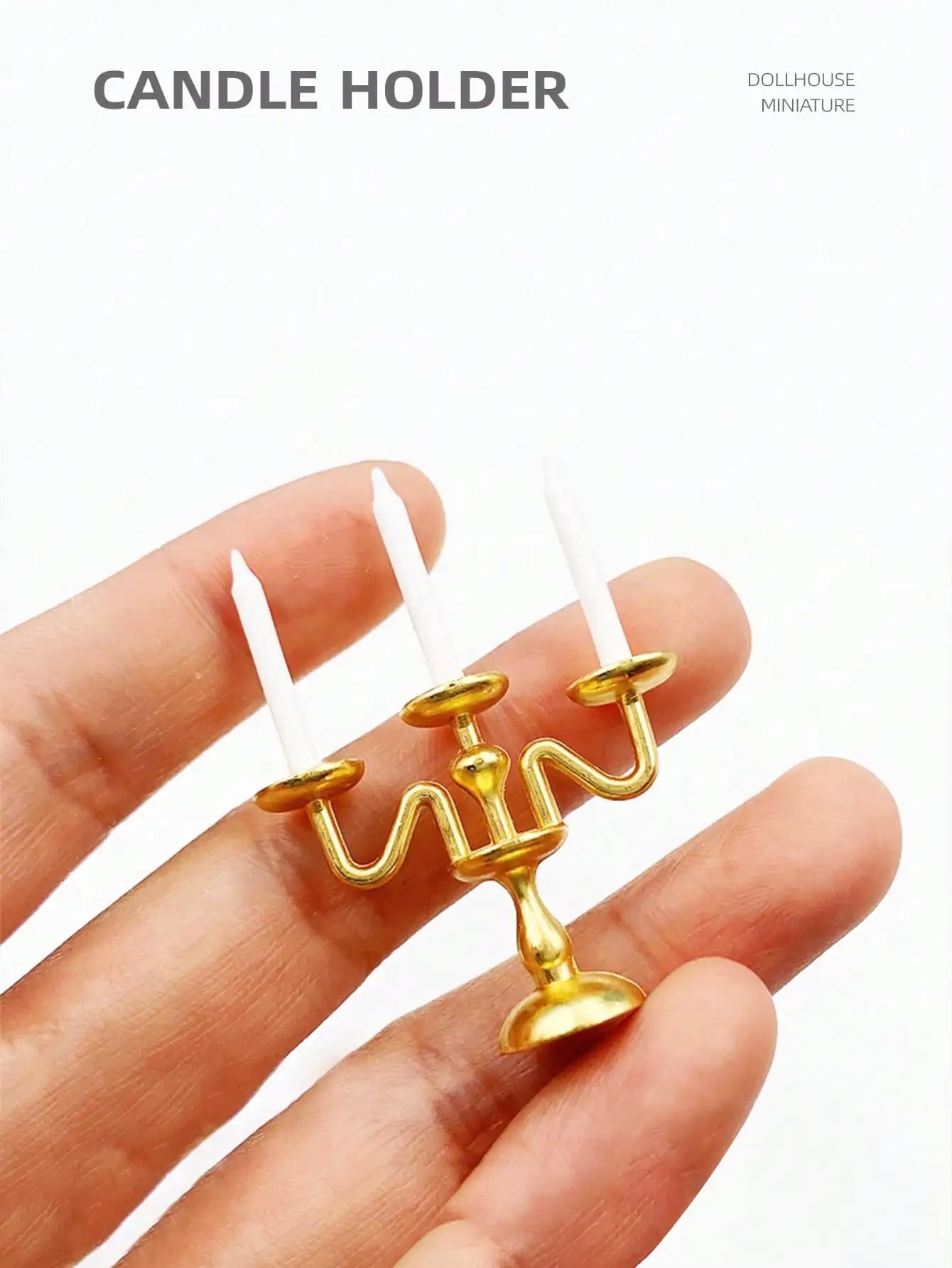 Outdoor Furniture Vintage - 1:12 Scale Miniature Vintage Candlestick for