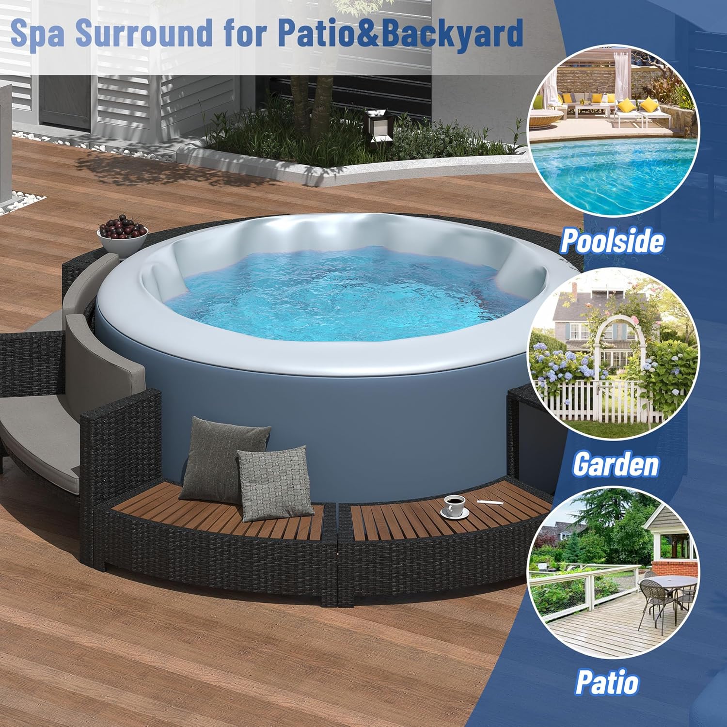 Rattan Patio Sofa Set with Sto - Outdoor Furniture Japanese Style recensione e prezzo