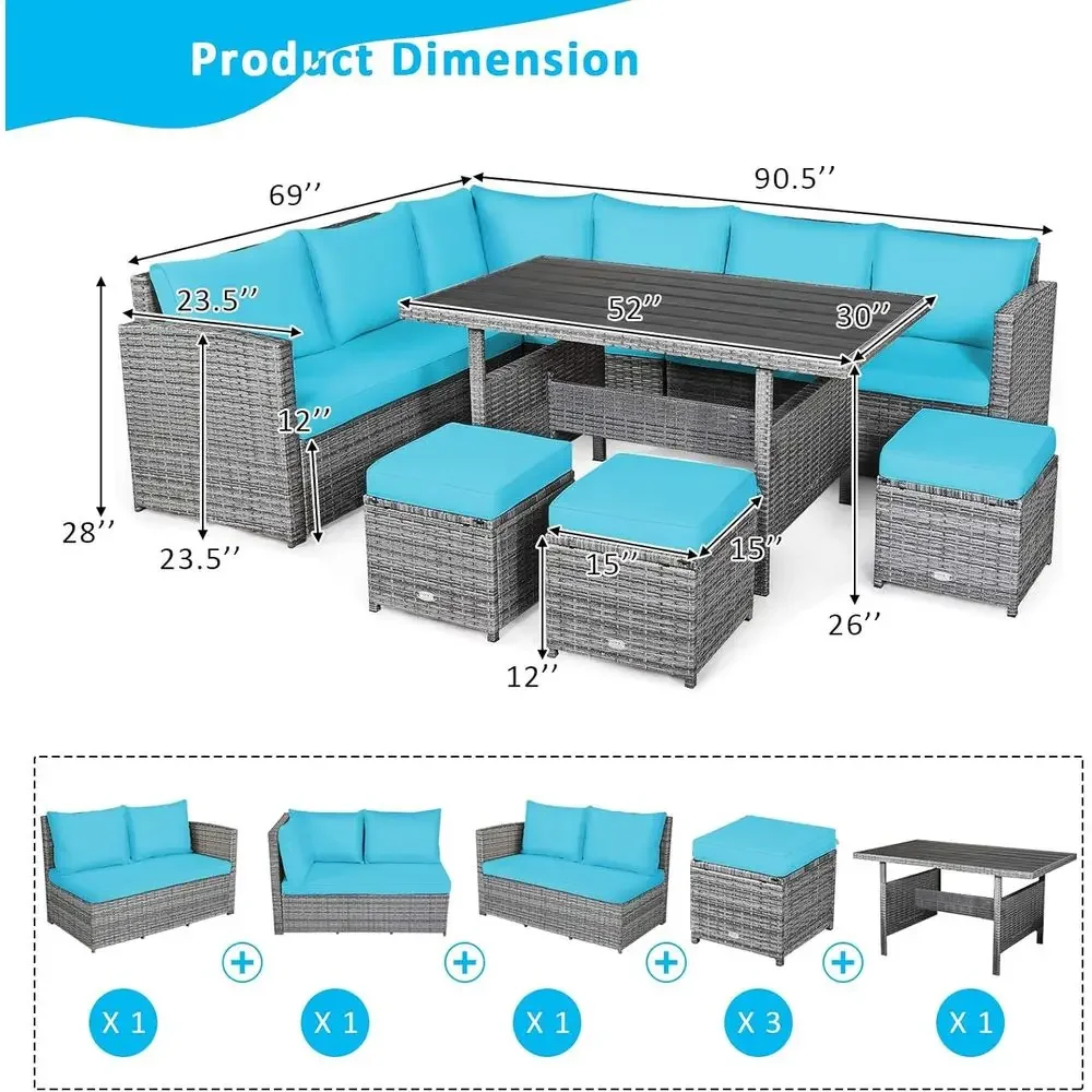 Turquoise Outdoor Sectional So - Outdoor Furniture Dining Set recensione e prezzo