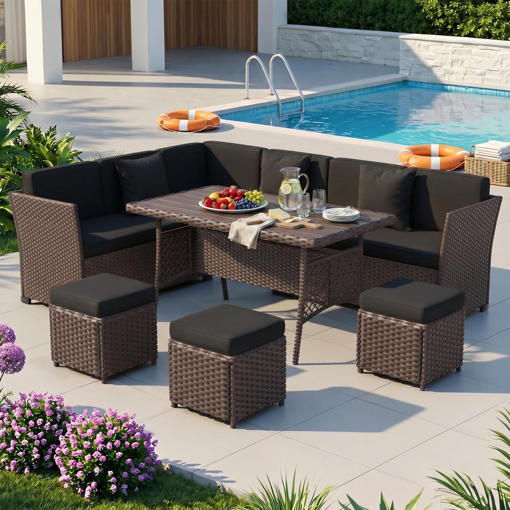Furniture Set, 7 Pieces Outdoo - Outdoor Furniture Dining Set recensione e prezzo