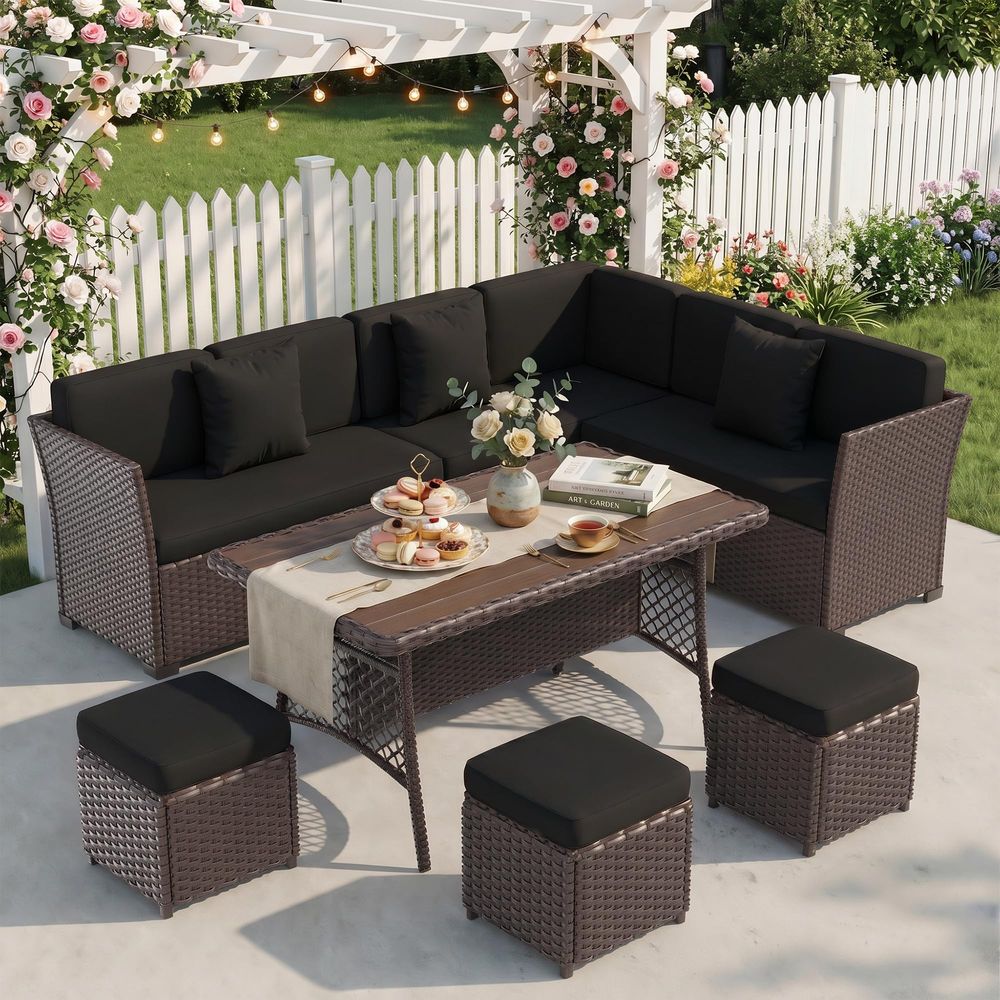 Furniture Set, 7 Pieces Outdoo - Outdoor Furniture Dining Set recensione e prezzo
