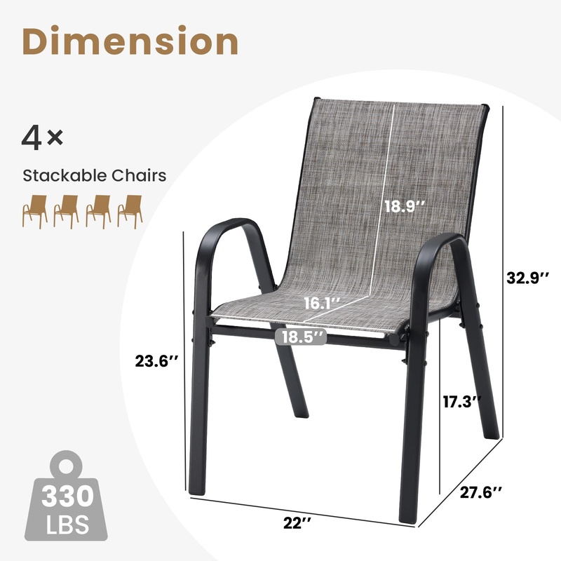 Stackable Outdoor Dining Chair - Outdoor Furniture Dining Set recensione e prezzo
