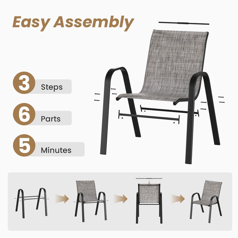 Stackable Outdoor Dining Chair - Outdoor Furniture Dining Set recensione e prezzo