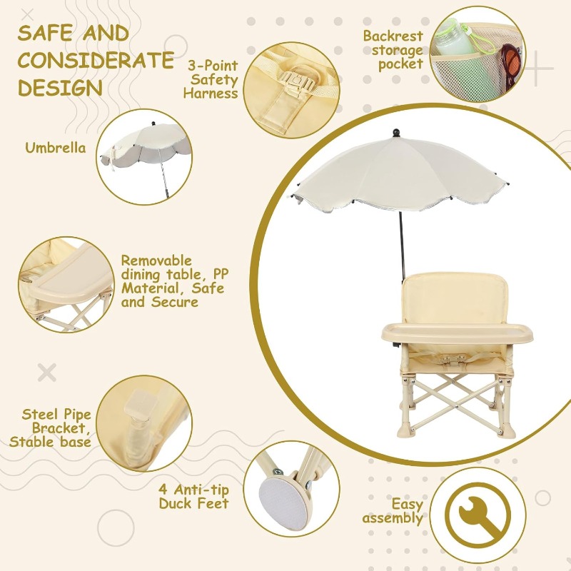 Baby Outdoor Beach Chair with  - Outdoor Furniture Dining Set recensione e prezzo