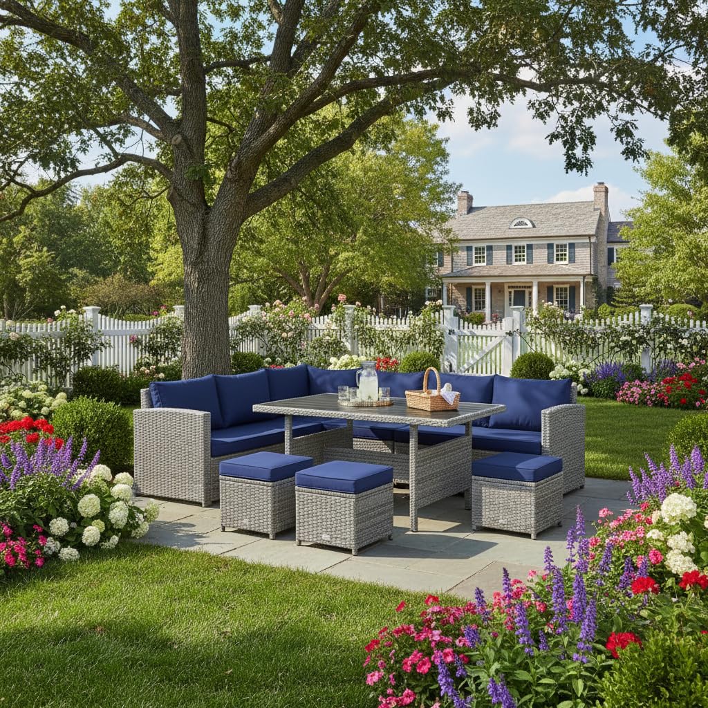 7 Piece All Weather Wicker Pat - Outdoor Furniture Dining Set recensione e prezzo