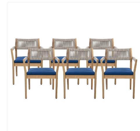 Braided Acacia Wood Outdoor Di - Outdoor Furniture Dining Set recensione e prezzo