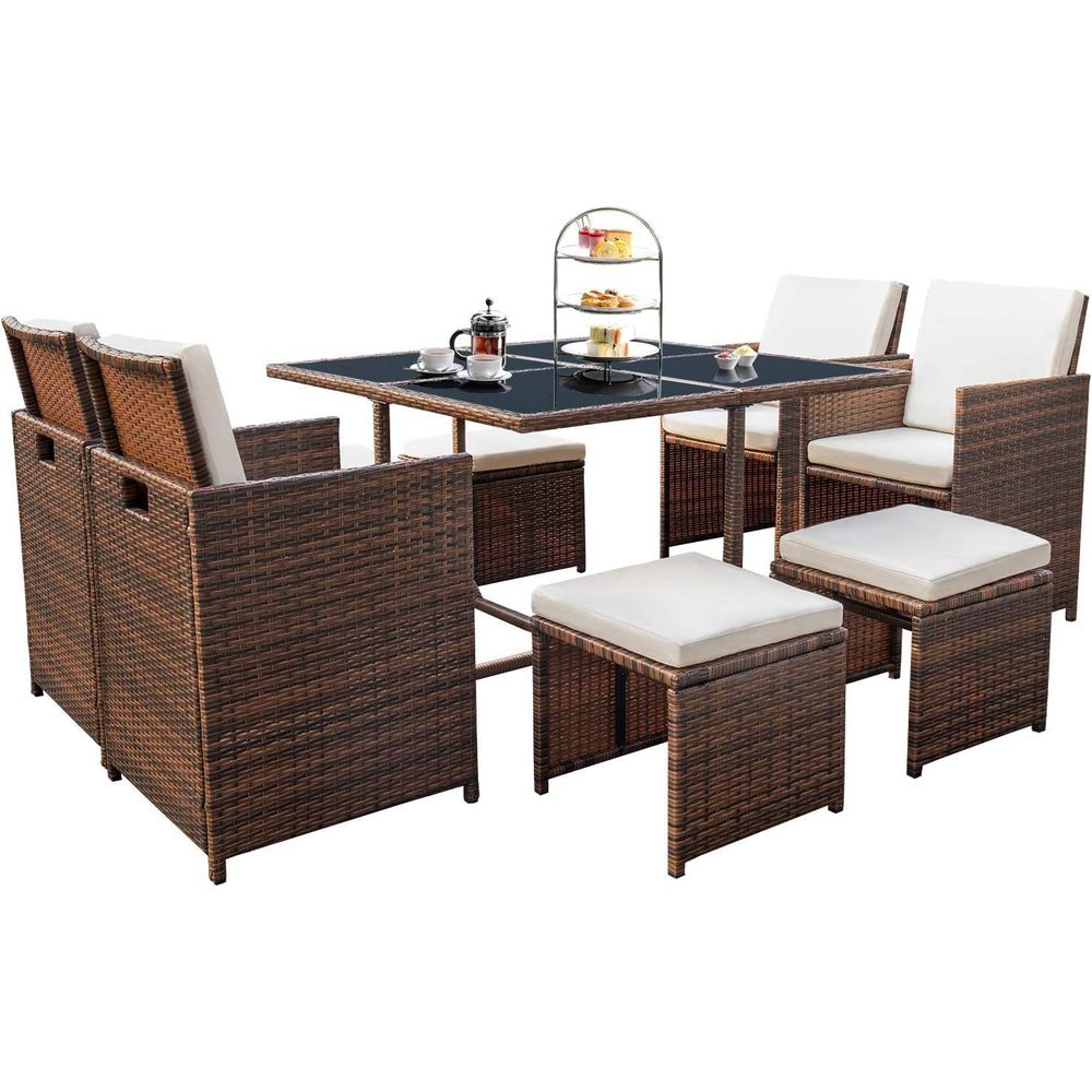 9 Pieces Patio Dining Sets Out - Outdoor Furniture Dining Set recensione e prezzo