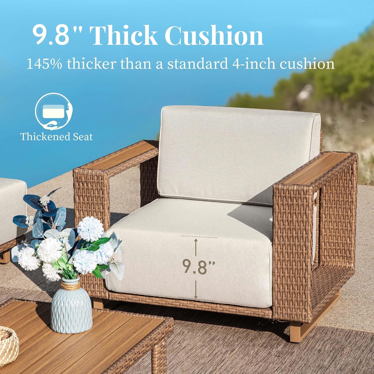8 Pieces Patio Furniture Set,O - Outdoor Furniture Japanese Style recensione e prezzo