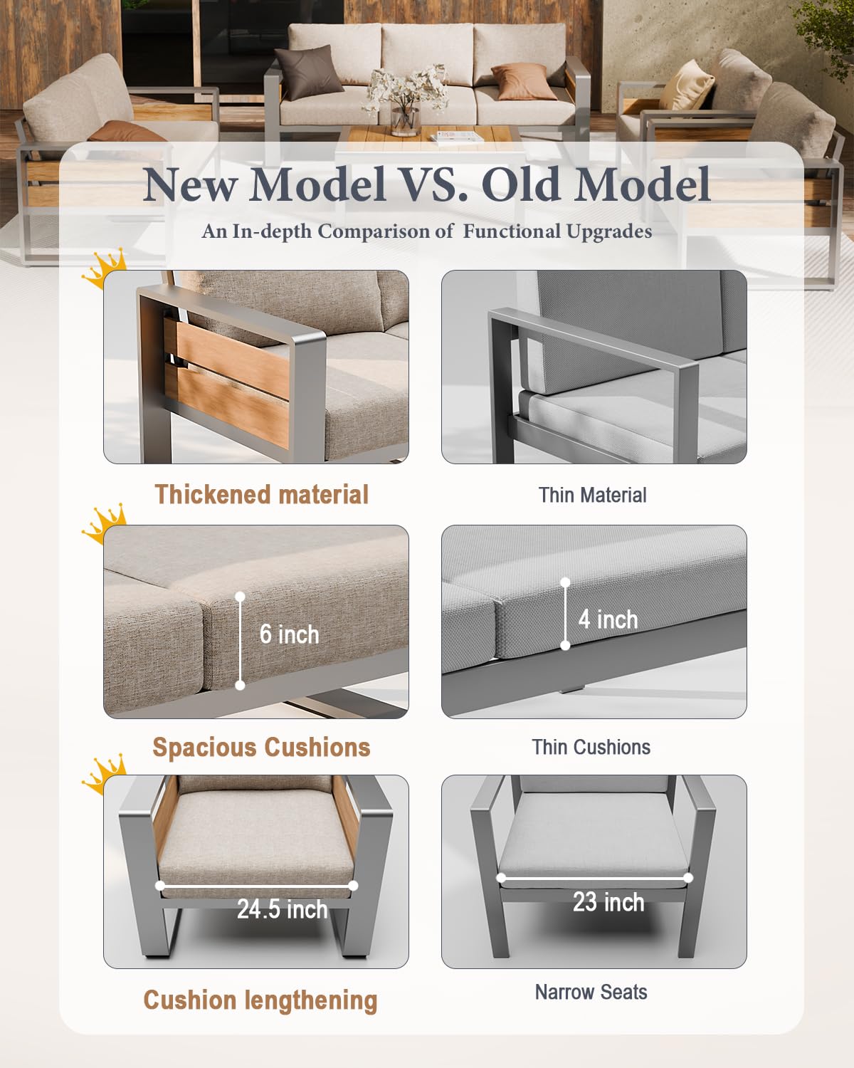 3-Seat All-Weather Aluminum Ou - Outdoor Furniture Japanese Style recensione e prezzo