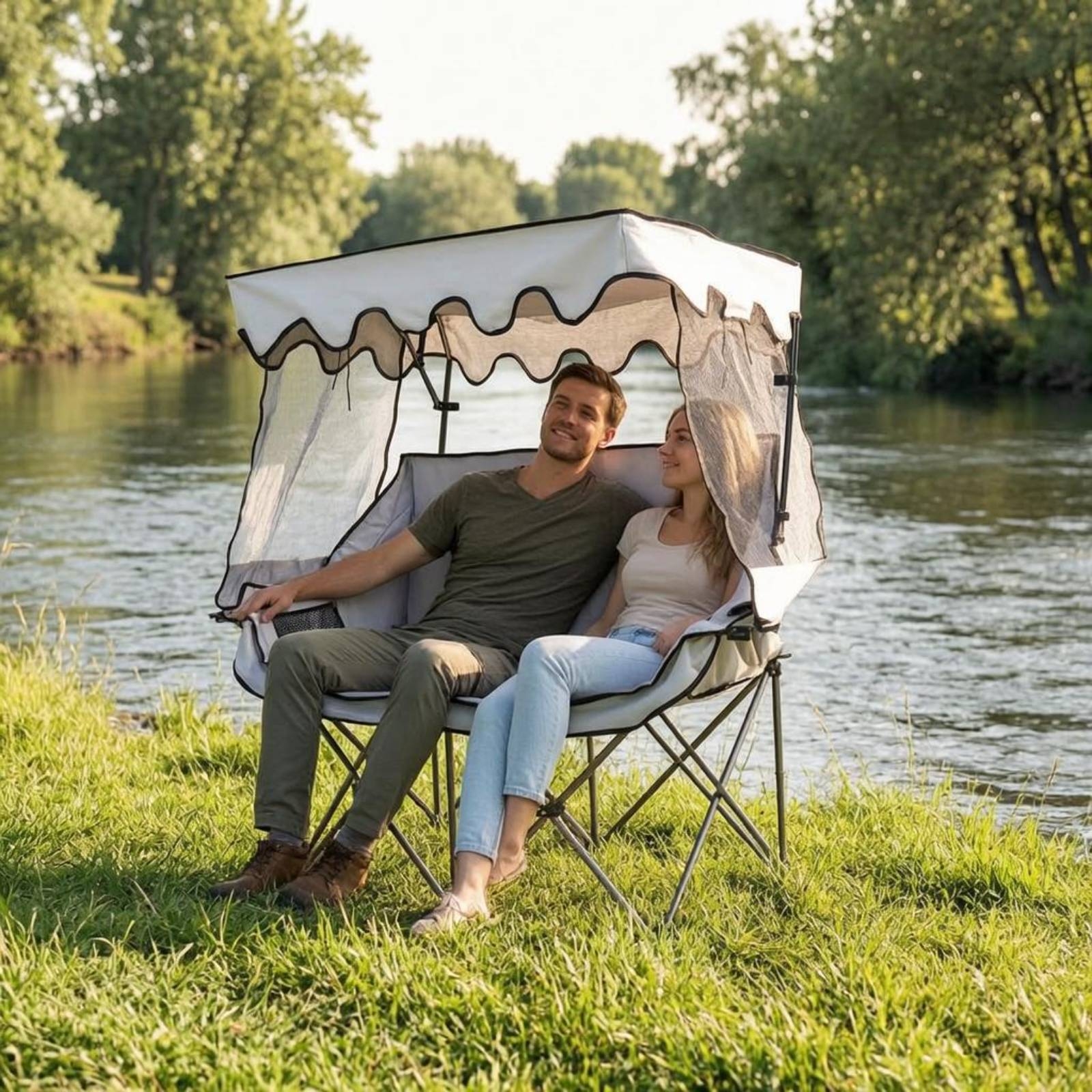 Camping Chair with Canopy Heav - Outdoor Furniture Heavy recensione e prezzo