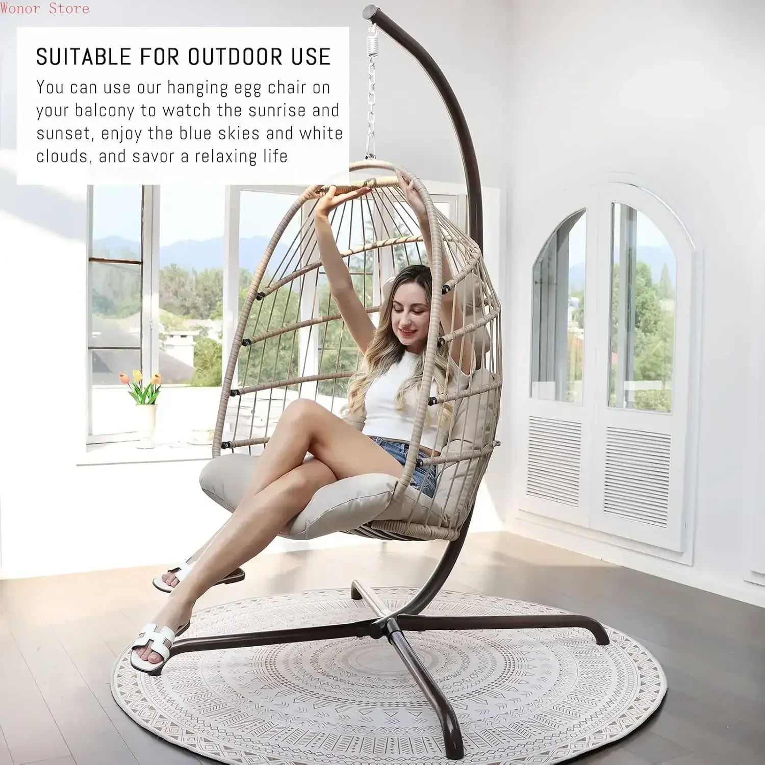 Outdoor Swing Egg Chair with S - Outdoor Furniture Heavy recensione e prezzo