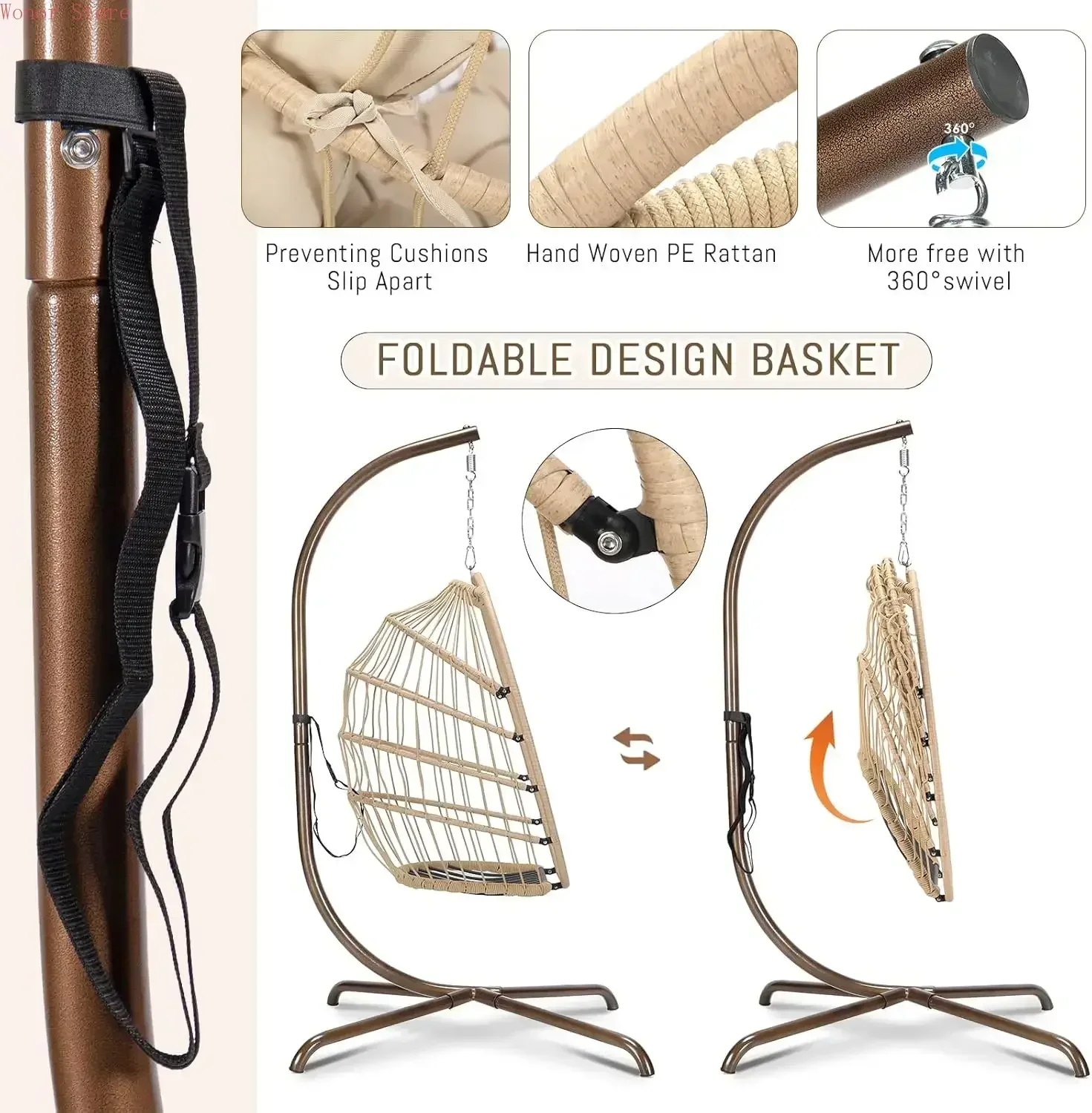 Outdoor Swing Egg Chair with S - Outdoor Furniture Heavy recensione e prezzo