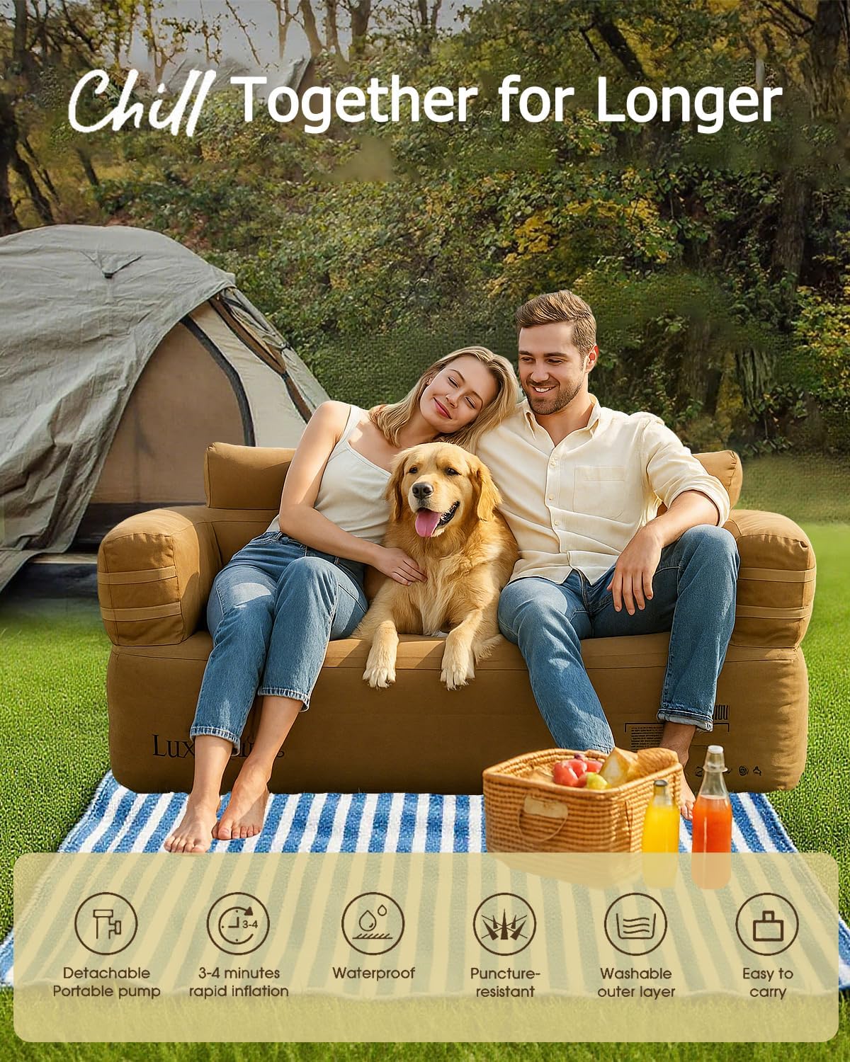 Portable Inflatable Couch for  - Outdoor Furniture Heavy recensione e prezzo