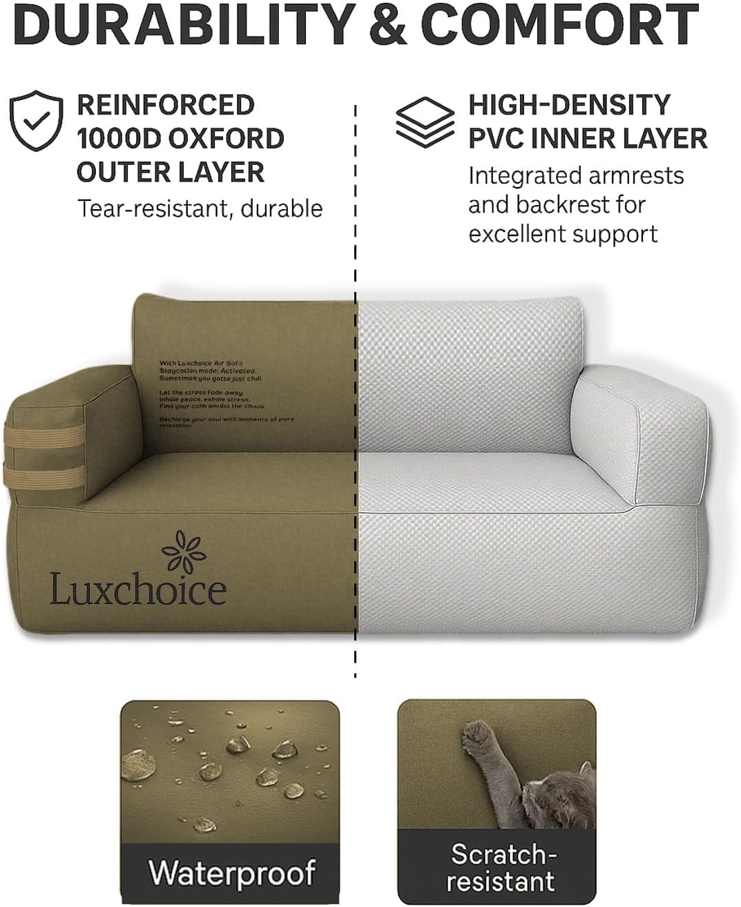Portable Inflatable Couch for  - Outdoor Furniture Heavy recensione e prezzo