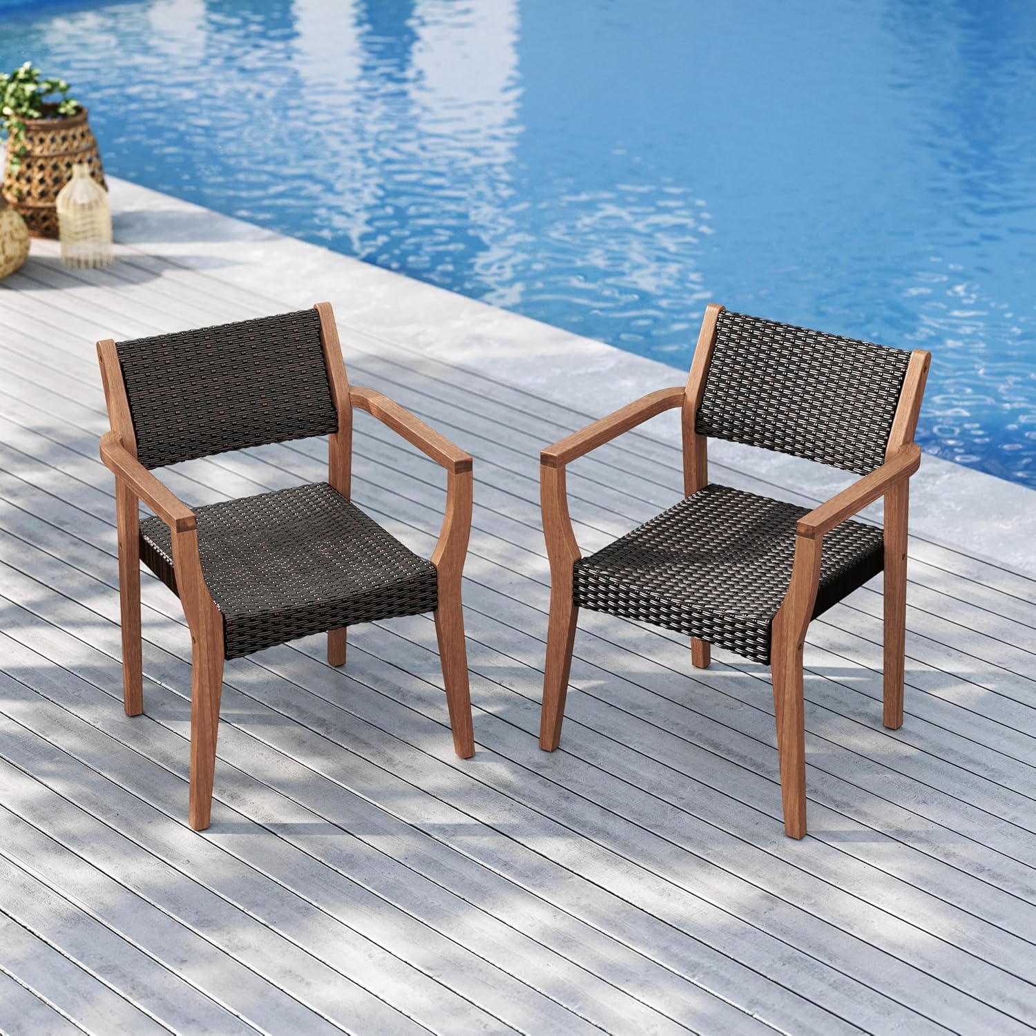 Patio Dining Chair Set of 2, O - Outdoor Furniture Dining Set recensione e prezzo