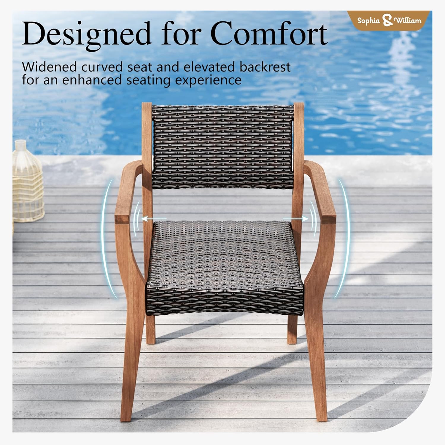 Patio Dining Chair Set of 2, O - Outdoor Furniture Dining Set recensione e prezzo