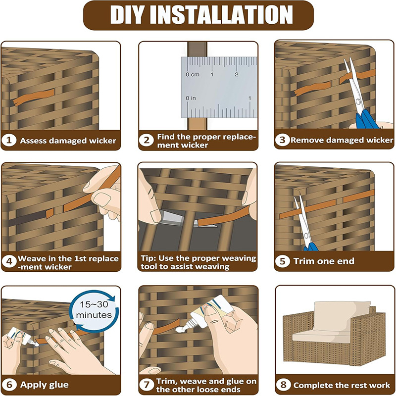 Weaving Rattan Repair Material - Outdoor Furniture Restoration recensione e prezzo